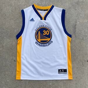 Adidas Golden State Warriors Stephen Curry #30 Jersey White Adult S